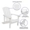 Flash Furniture White Adirondack Chairs with Blue Cushions, 2PK 2-JJ-C14501-CSNBL-WH-GG - alternate 2